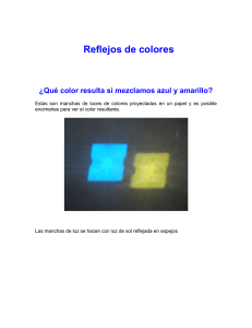 Reflejos de colores ¿Qué color resulta si mezclamos azul y amarillo?