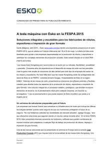 A toda máquina con Esko en la FESPA 2015 Soluciones
