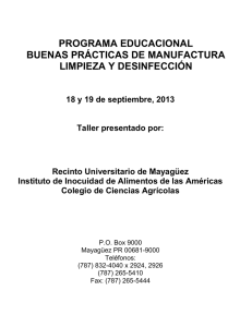 Prontuario GMP - Uprm - Recinto Universitario de Mayagüez