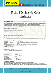 Ficha Técnica de Cola Sintetica