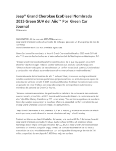 Jeep® Grand Cherokee EcoDiesel Nombrada 2015 Green SUV del