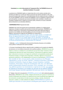 Enmiendas (en verde) al documento de `Compromiso Ético` de