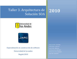 Taller 3. Arquitectura de Solución SOA
