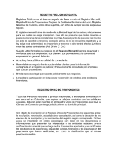 Registro Público Mercantil - Cámara de Comercio de Santa Rosa de