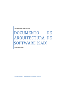 DOCUMENTO DE ARQUITECTURA DE SOFTWARE (SAD