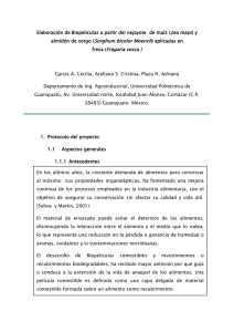 Elaboración de Biopeliculas a partir del nejayote de maíz (zea mays