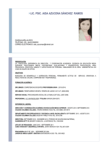  LIC. PSIC. AIDA AZUCENA SÀNCHEZ  RAMOS  GUADALAJARA,JALISCO.