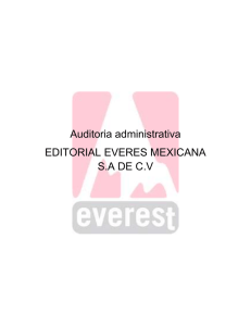 Auditoria administrativa EDITORIAL EVERES MEXICANA S.A DE