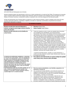 2015-2016 Plan de Participación de la Familia Nuestro ambiente