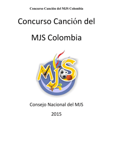 Concurso Canción del MJS Colombia  Consejo Nacional del MJS