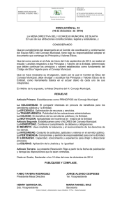 LA MESA DIRECTIVA DEL H.CONCEJO MUNICIPAL DE SUAITA RESOLUCIÓN No. 32