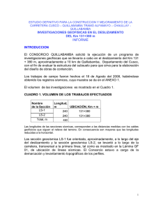 Informe carret quillabamba