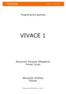 VIVACE 1 Programación general Educación Primaria Obligatoria