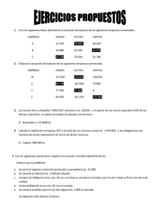 EJERCICIOS PROPUESTOS Con los siguientes datos determinar la