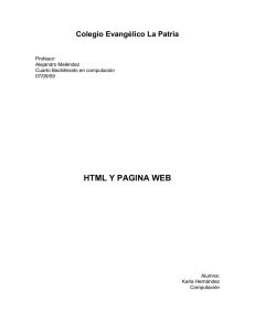 HTML Y PAGINA WEB Colegio Evangélico La Patria