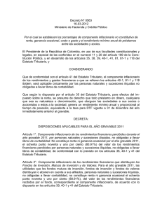 Decreto N° 0563 16-03-2012 Ministerio de Hacienda y Crédito Público