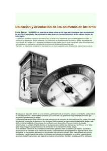 Ubicación y orientación de las colmenas y abejas