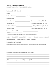 STA Confidential Patient Intake Form