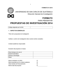 Formato para presentar propuestas de investigación 2014