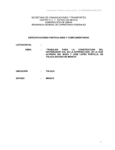 Licitación Pública nacional No. LO-009000999-N89-2013 SECRETARIA DE COMUNICACIONES Y TRANSPORTES