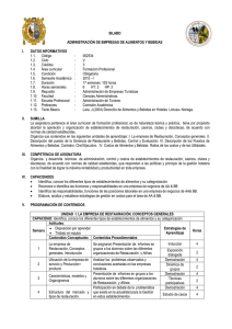 administración de empresas de alimentos y bebidas