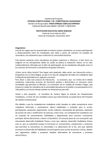 Nombre del Proyecto: CÁTEDRA CONSTITUCIONAL Y DE