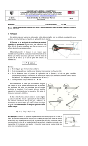 Guia N3 Mecanica rotacional - Torque 2014