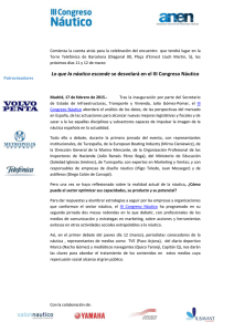 Lo que la náutica esconde se desvelará en el III Congreso Náutico