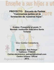 PROYECTO: Escuela de Padres - SANTA-TERESITA