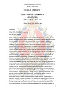 Constitución Dogmática Dei Filius