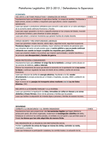 Plataforma legislativa FMLN 2012-2015