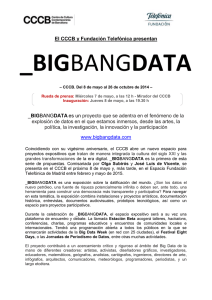 El CCCB y Fundación Telefónica presentan _BIGBANGDATA