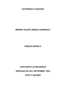 AUTORIDAD Y SUJECION  BRENDA YULIETH ANGULO JARAMILLO VIRGILIO MURILLO