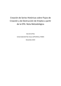 Creación de Series Históricas sobre Flujos de Creación y de