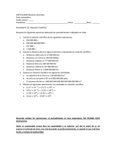 INSTITUCION Educativa Jesús Rey Área matemática Grado octavo: _____