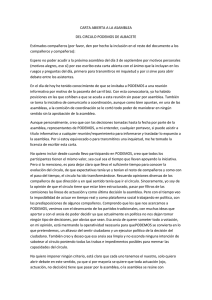 Carta Abierta a la Asamblea