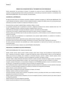 FORMATO DE AUTORIZACION ANEXO 2. Ley 1581.2012