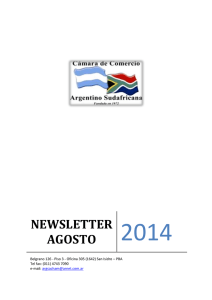 Newsletter Nº 04 – Agosto 2014 - Cámara de Comercio Argentino