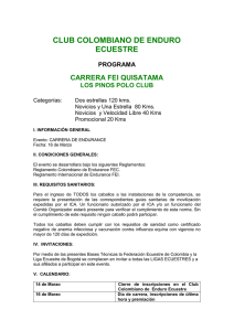 club colombiano de enduro ecuestre programa