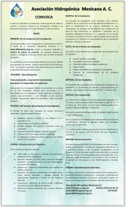 Asociación Hidropónica Mexicana AC CONVOCA