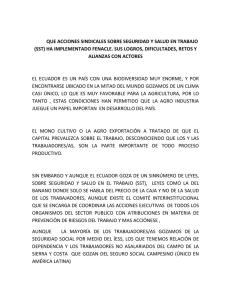 Acción sindical SST Fenacle Ecuador. (Archivo docx)