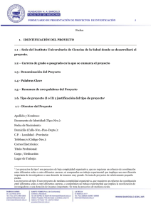 1.3 - Denominación del Proyecto - Instituto Universitario de Ciencias