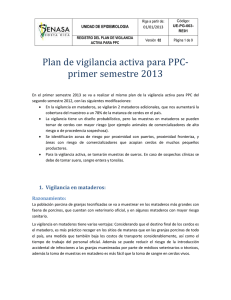 Plan de Vigilancia activa para PPC 2013-1