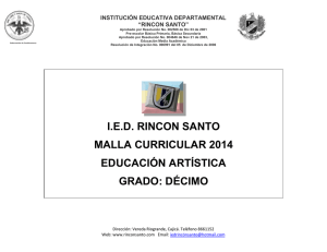INSTITUCIÓN EDUCATIVA DEPARTAMENTAL “RINCON SANTO”