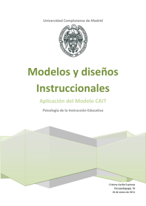 Modelos y diseños Instruccionales Aplicación del Modelo CAIT