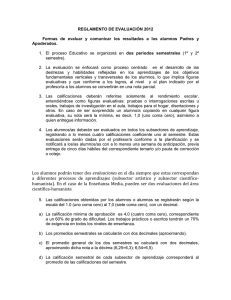 Reglamento de Evalaución - Colegio Francisco Palau, La Serena