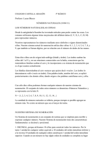 COLEGIO CASTILLA ARAGÓN        ... Profesor: Lucas Blasco NÚMEROS NATURALES (18/04/11)