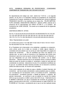 ACTA ASAMBLEA ORDINARIA DE PROPIETARIOS CONDOMINIO