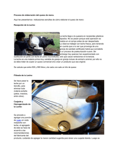 Proceso de elaboración del queso de mano - fevea-vipi
