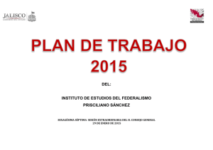 Plan de trabajo del Instituto de Estudios del Federalismo